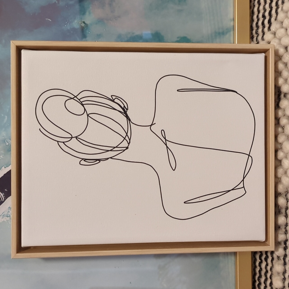 Opalhouse 8x10 Canvas Quiet Moment Woman Line Art Drawing